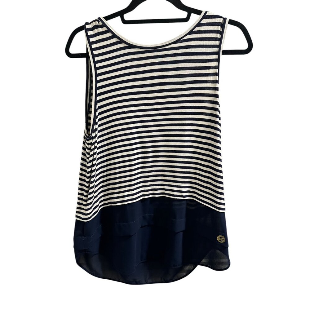 👗 2/$30 👗 Michael Kors Womens Striped Sleeveless Top Size S